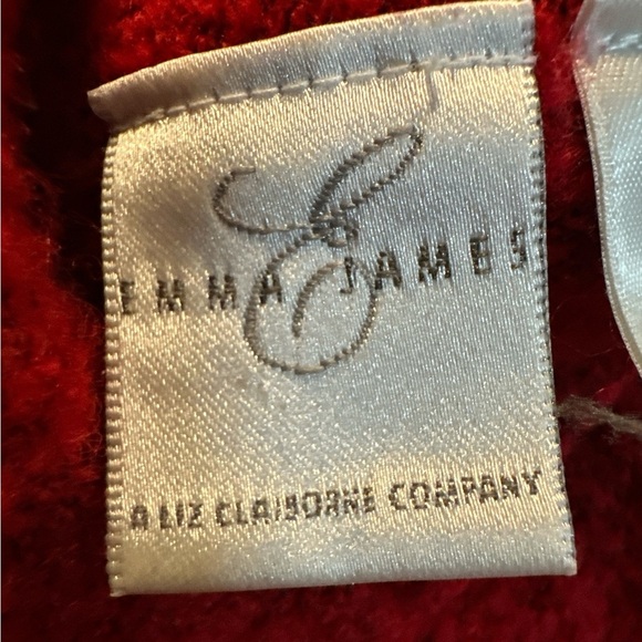 Liz Claiborne Red Wool Blend Sweater with Hood - Picture 2 of 6